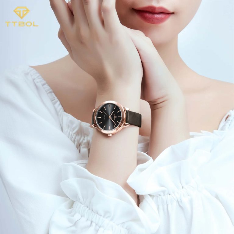 ساعت مچی زنانه ناوی فورس تک موتوره بند قهوه ای NAVIFORCE NF5024