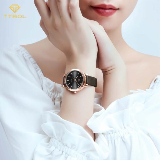 ساعت مچی زنانه ناوی فورس تک موتوره بند قهوه ای NAVIFORCE NF5024