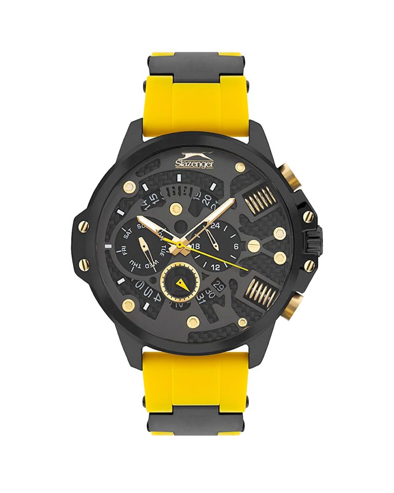 ساعت مچی مردانه اسلازنجر بند سیلیکونی زرد SL.09.2212.2.04