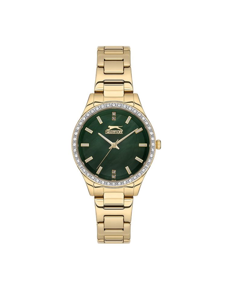 ساعت مچی زنانه اسلازنجر طلایی صفحه سبز SL.09.2222.3.05