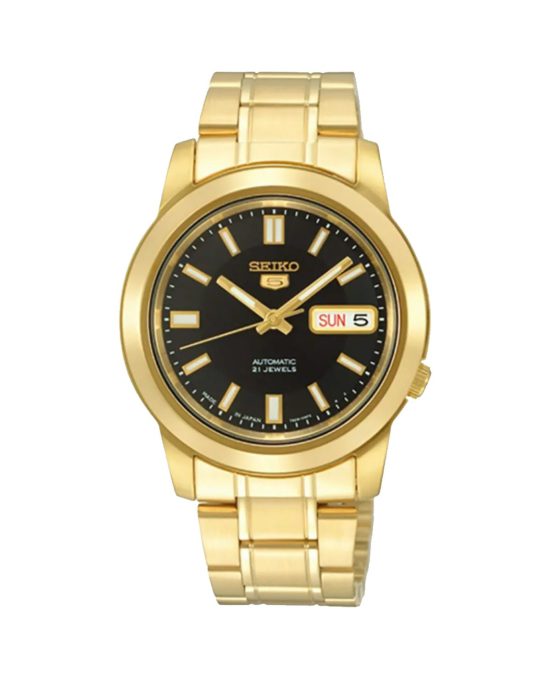ساعت مچی اتومات مردانه سیکو 5 طلایی SEIKO 5 SNKK22K1S