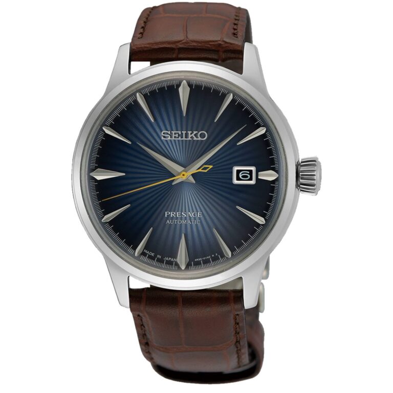 ساعت مچی اتومات مردانه سیکو پرسیج بند چرمی SEIKO PRESAGE SRPK15J1