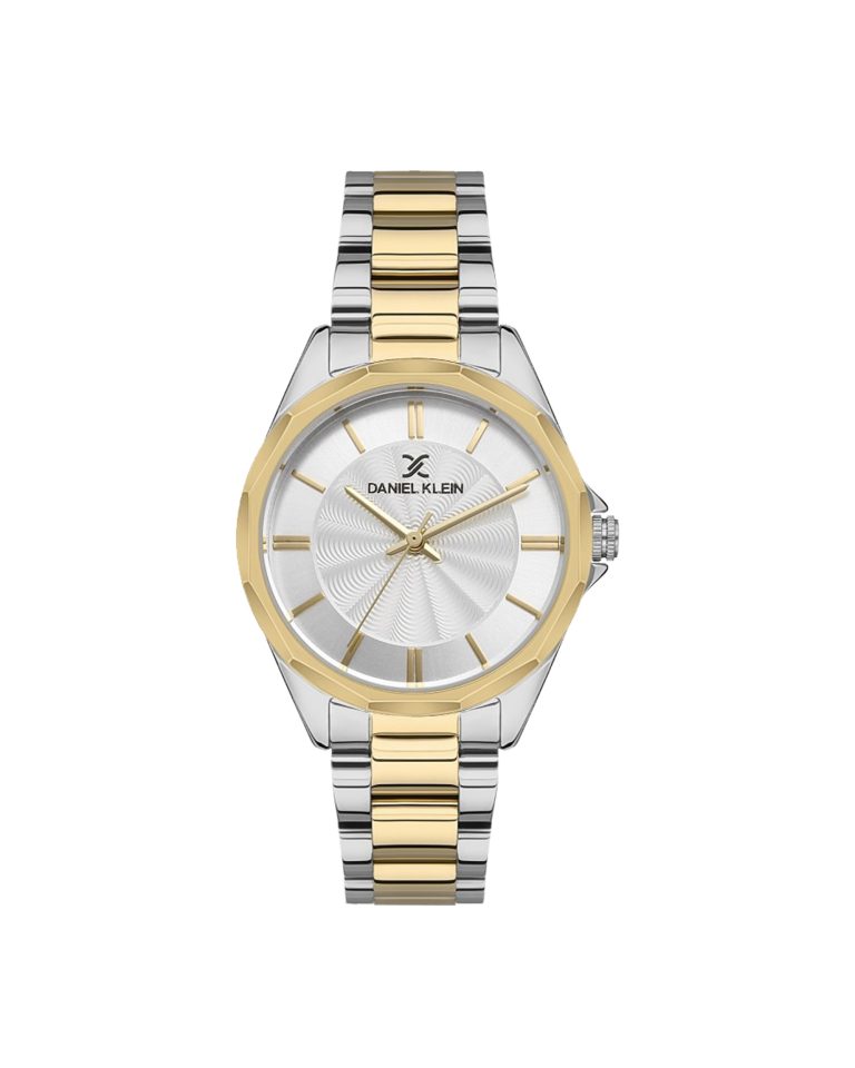 ساعت مچی زنانه دنیل کلین طلایی و سیلور DANIEL KLEIN DK.1.13338-3