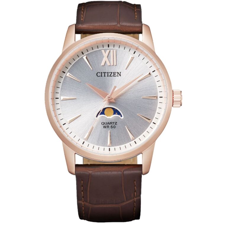 ساعت مچی مردانه سیتیزن بند قهوه ای CITIZEN AK5003-05A