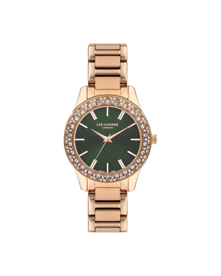 ساعت مچی زنانه لی کوپر رزگلد سبز LC07869.470