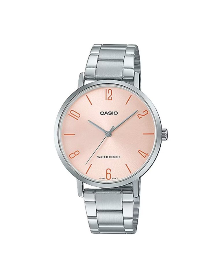 ساعت مچی زنانه کاسیو صفحه صورتی CASIO LTP-VT01D-4B2