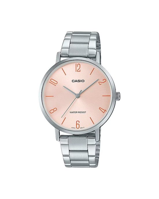 ساعت مچی زنانه کاسیو صفحه صورتی CASIO LTP-VT01D-4B2