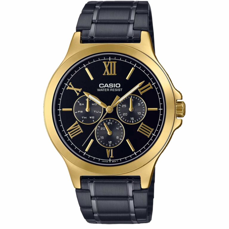 ساعت مچی مردانه کاسیو بند استیل مشکی CASIO MTP-V300GB-1A