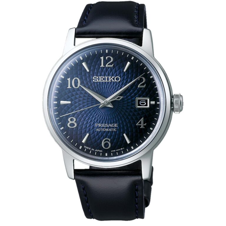 ساعت مچی اتومات مردانه سیکو پرسیجبند سرمه ای SEIKO PRESAGE SRPE43J1