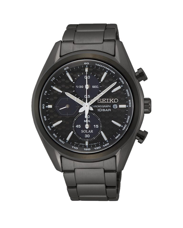 ساعت مچی مردانه سیکو سولار تمام مشکی SEIKO SSC773P1