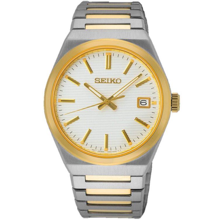 ساعت مچی مردانه سیکو سیلور و طلایی SEIKO SUR558P1