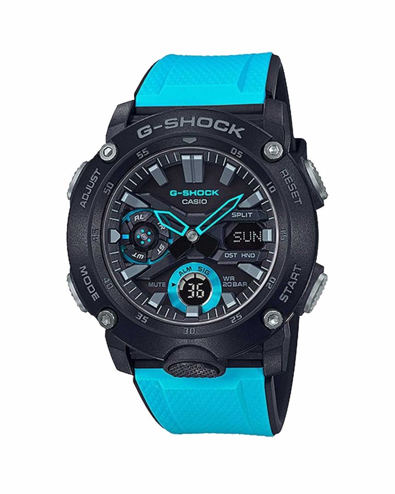 ساعت مچی مردانه کاسیو جیشاک آبی رنگ CASIO G-SHOCK GA-2000-1A2