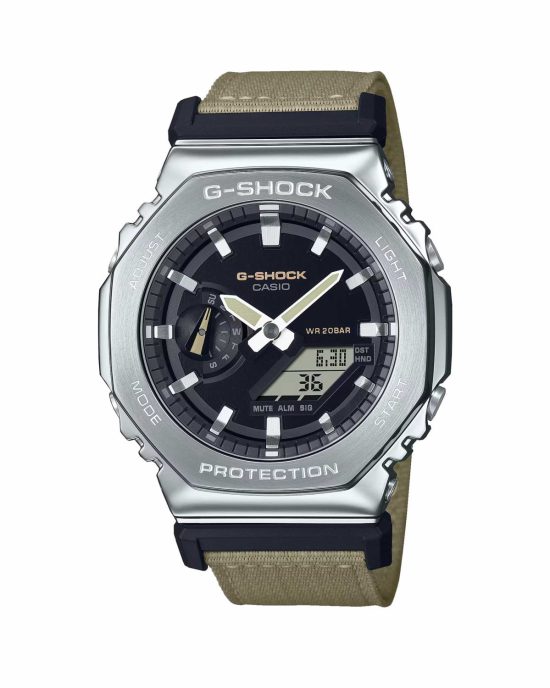 ساعت مچی مردانه کاسیو جیشاک بند برزنتی CASIO G-SHOCK GM-2100C-5A