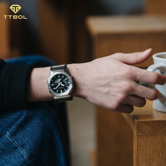 ساعت مچی مردانه کاسیو جیشاک بند برزنتی CASIO G-SHOCK GM-2100C-5A