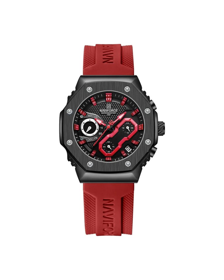 ساعت مچی زنانه بند رابر سه موتوره NAVIFORCE NF8035 B/R/R
