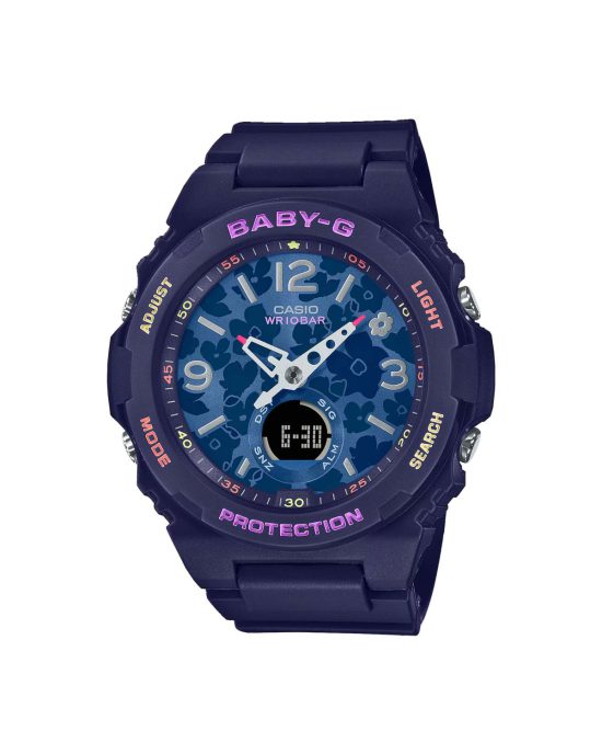 ساعت مچی زنانه کاسیو بی بی جی سرمه ای رنگ CASIO BABY-G BGA-260FL-2A