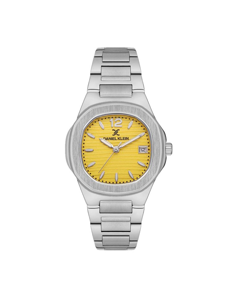 ساعت مچی زنانه دنیل کلین صفحه زرد DANIEL KLEIN DK.1.13581-3