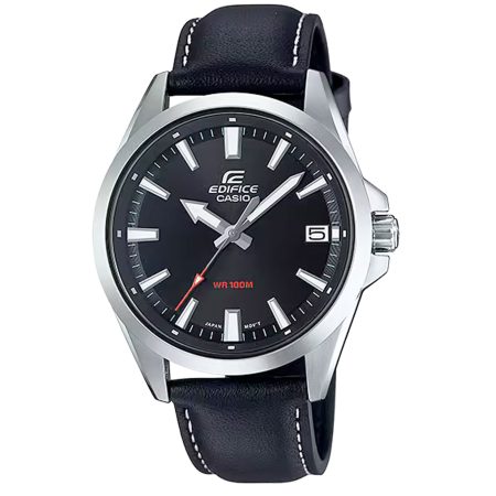 ساعت مچی مردانه کاسیو ادیفایس بند چرمی CASIO EDIFICE EFV-100L-1AV