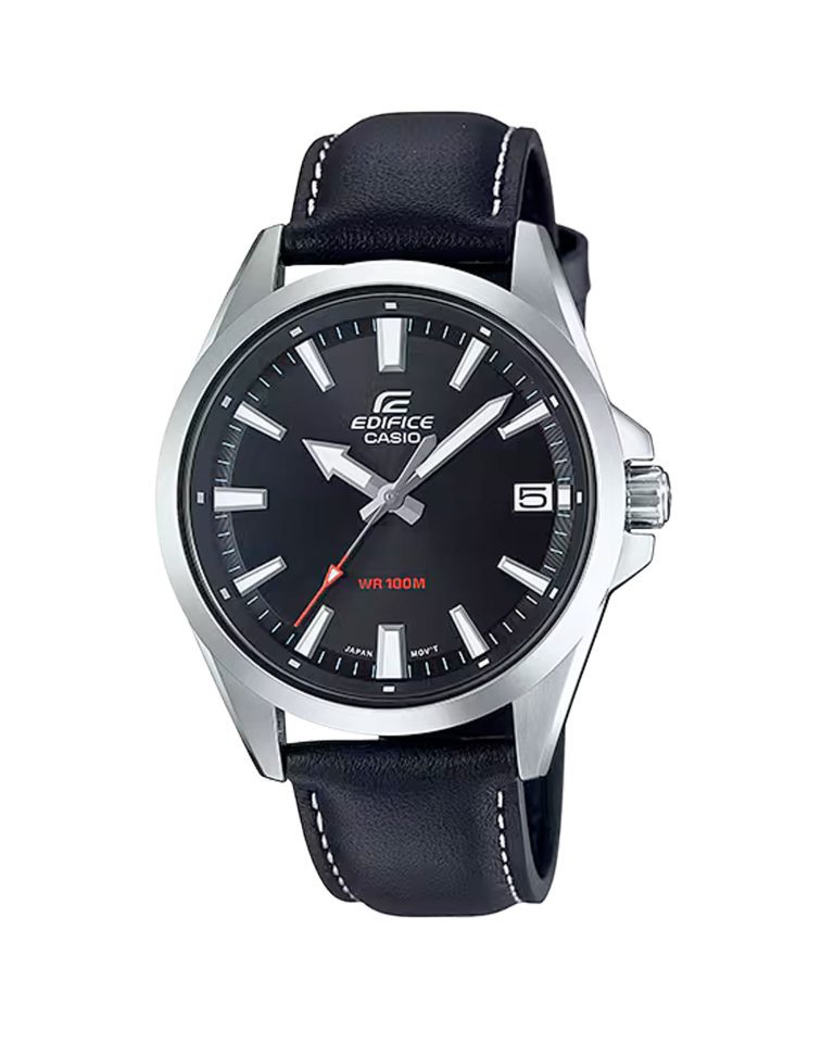 ساعت مچی مردانه کاسیو ادیفایس بند چرمی CASIO EDIFICE EFV-100L-1AV