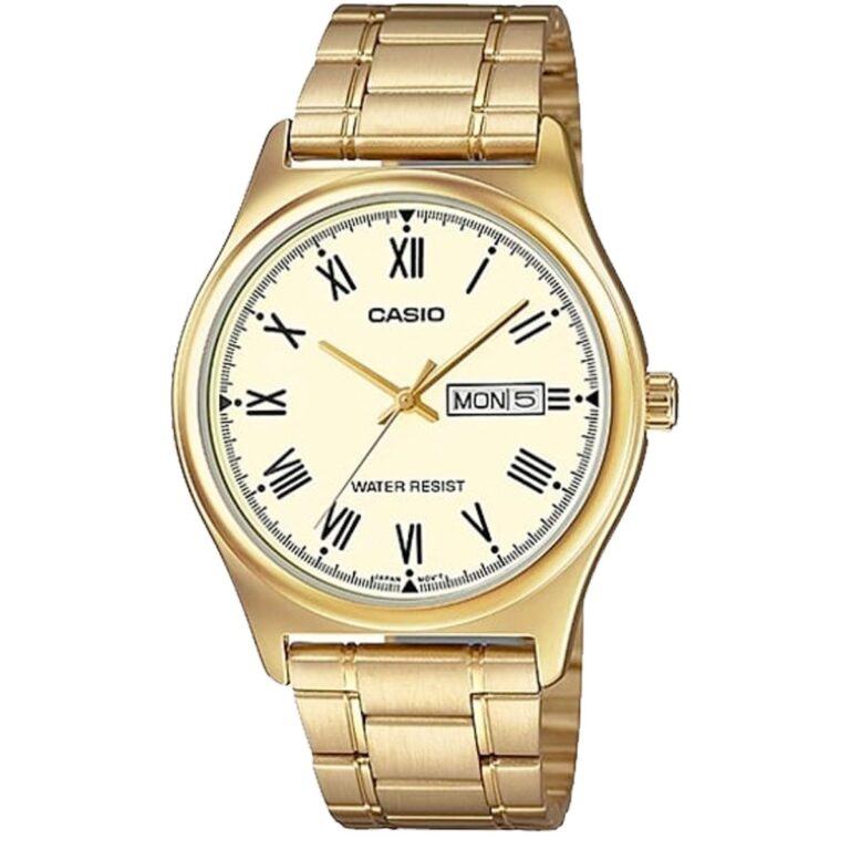 ساعت مردانه کاسیو لاین جنرال تمام طلایی کد MTP-V006G-9B