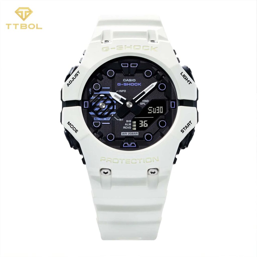ساعت مچی مردانه کاسیو جیشاک سفید CASIO G-SHOCK GA-B001SF-7A