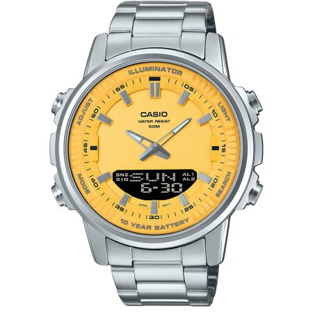 ساعت مچی مردانه کاسیو صفحه زرد CASIO AMW-880D-9AV