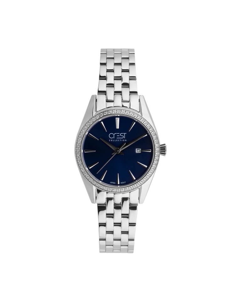 ساعت مچی زنانه کرست صفحه سرمه ای CREST 9007-3