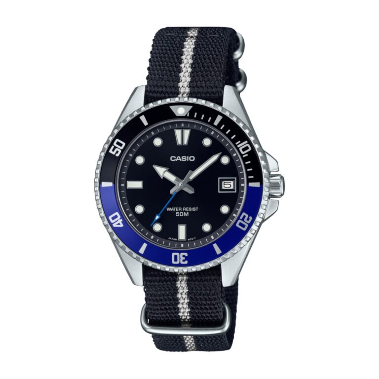 ساعت مچی زنانه کاسیو بند برزنتی CASIO MDV-10C-1A2V