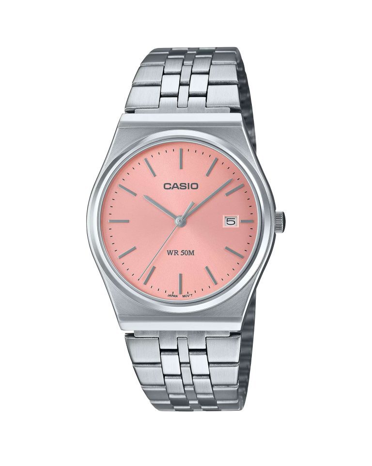 ساعت مچی مردانه کاسیو جنرال صفحه صورتی CASIO MTP-B145D-4AV