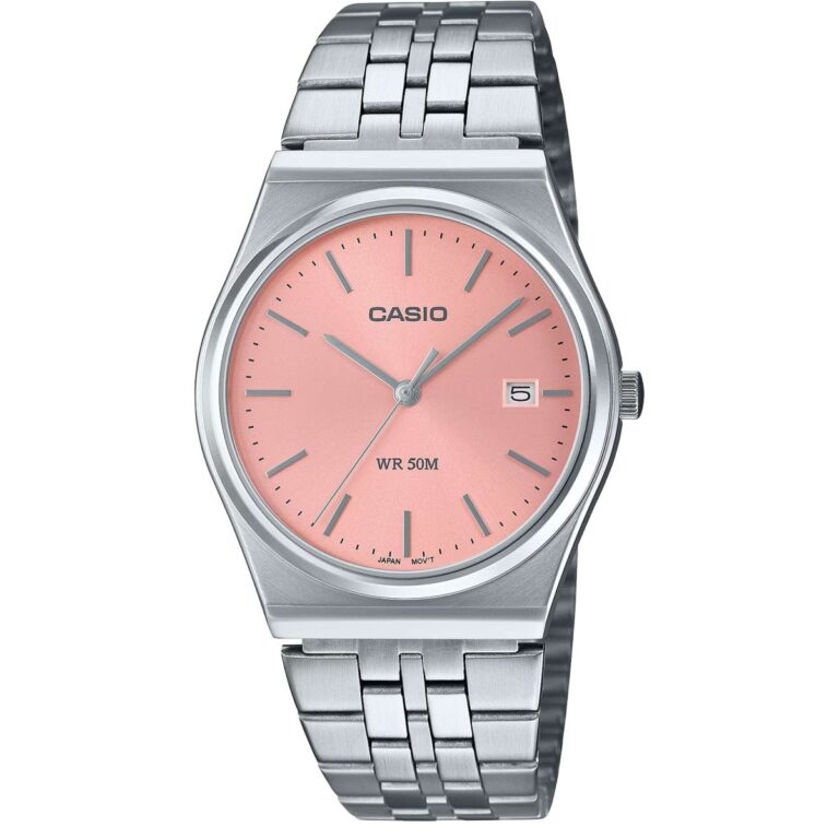 ساعت مچی مردانه کاسیو جنرال صفحه صورتی CASIO MTP-B145D-4AV