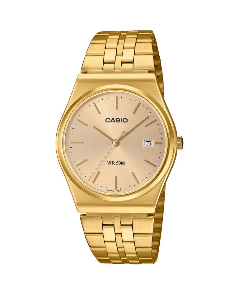 ساعت مردانه کاسیو تمام طلایی کد MTP-B145G-9AV