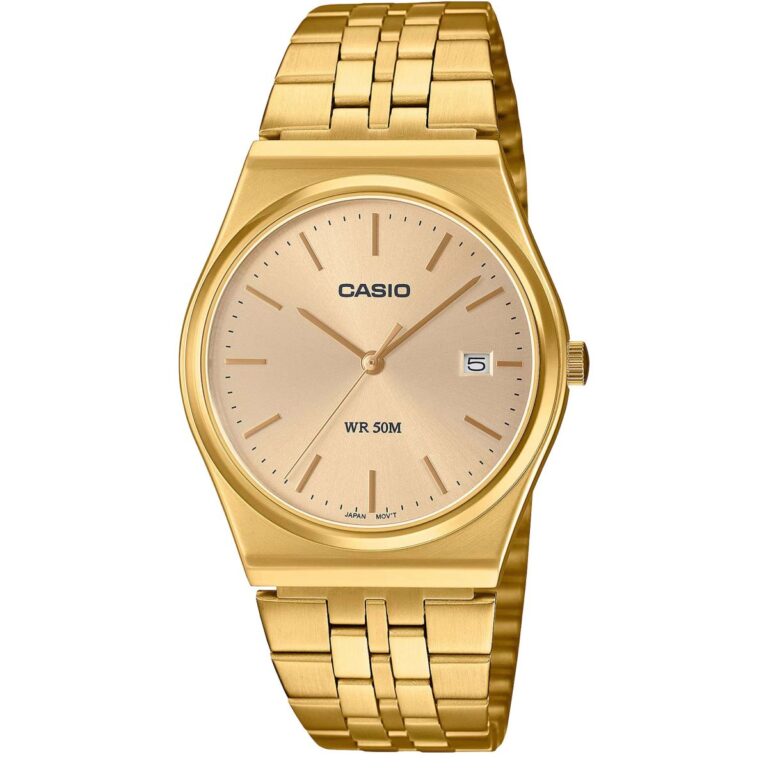 ساعت مردانه کاسیو تمام طلایی کد MTP-B145G-9AV