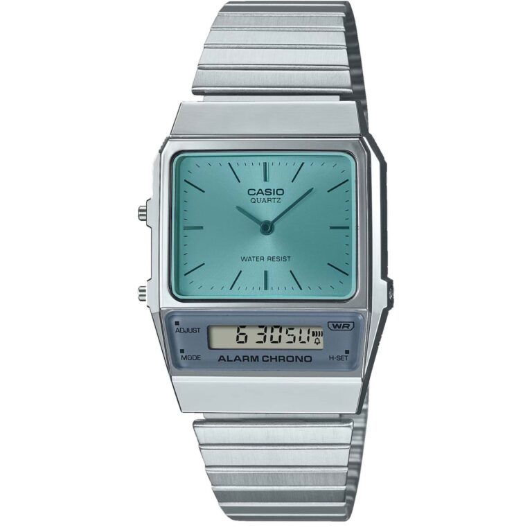 ساعت مچی مردانه کاسیو صفخه آبی تیفانی CASIO AQ-800EC-2A