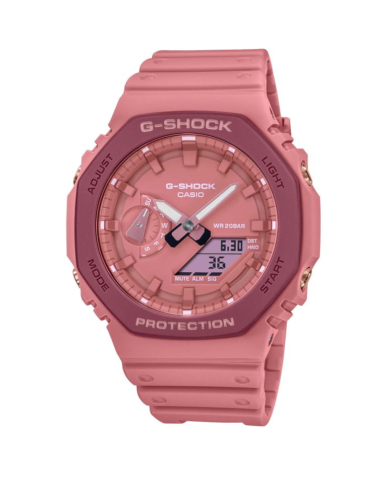 ساعت مچی مردانه کاسیو جیشاک صورتی CASIO G-SHOCK GA-2110SL-4A4