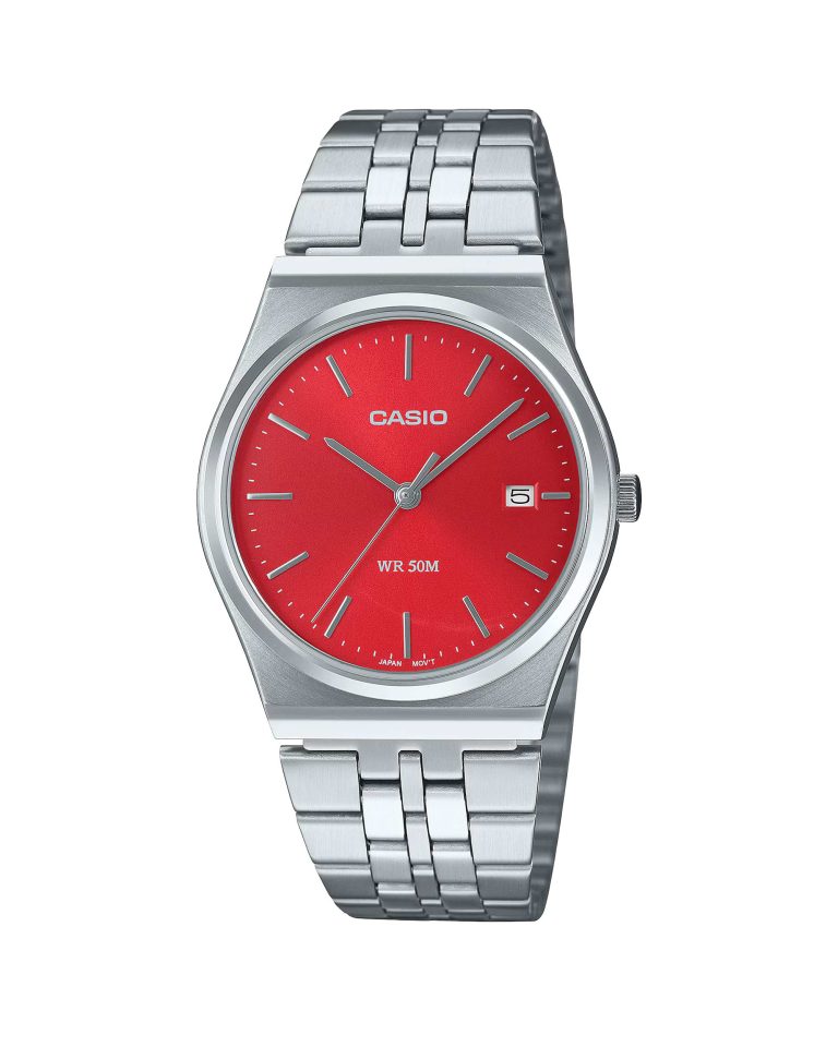 ساعت مچی مردانه کاسیو صفحه قرمز CASIO MTP-B145D-4A2V