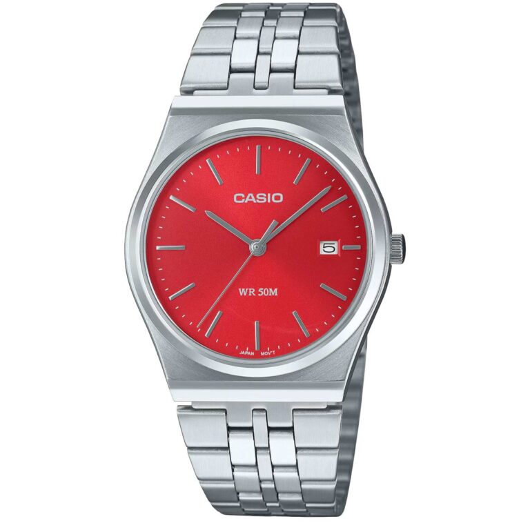 ساعت مچی مردانه کاسیو صفحه قرمز CASIO MTP-B145D-4A2V