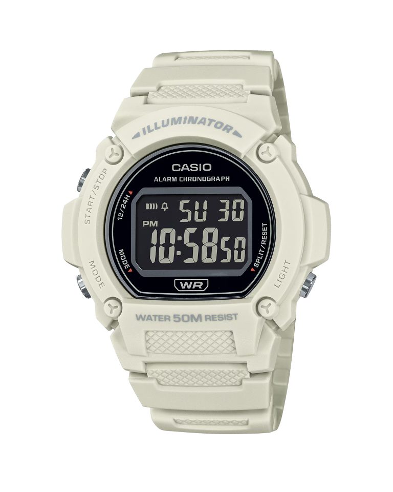 ساعت مچی مردانه کاسیو سفید رنگ CASIO W-219HC-8BV