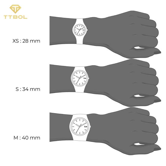 جدول سایز بندی ساعت آیس