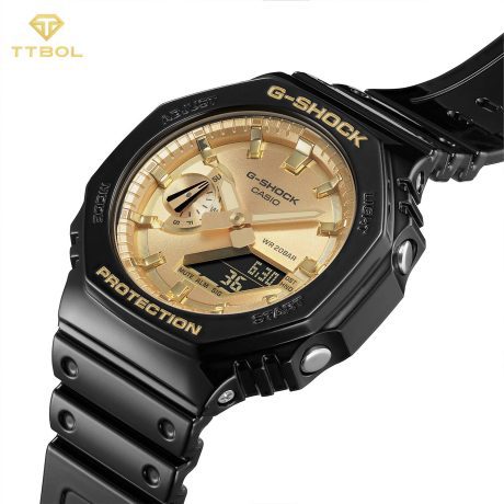 ساعت مچی مردانه کاسیو جیشاک صفحه طلایی CASIO G-SHOCK GA-2100GB-1A