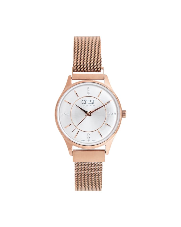 ساعت مچی زنانه کرست رزگلد CREST 6203-4