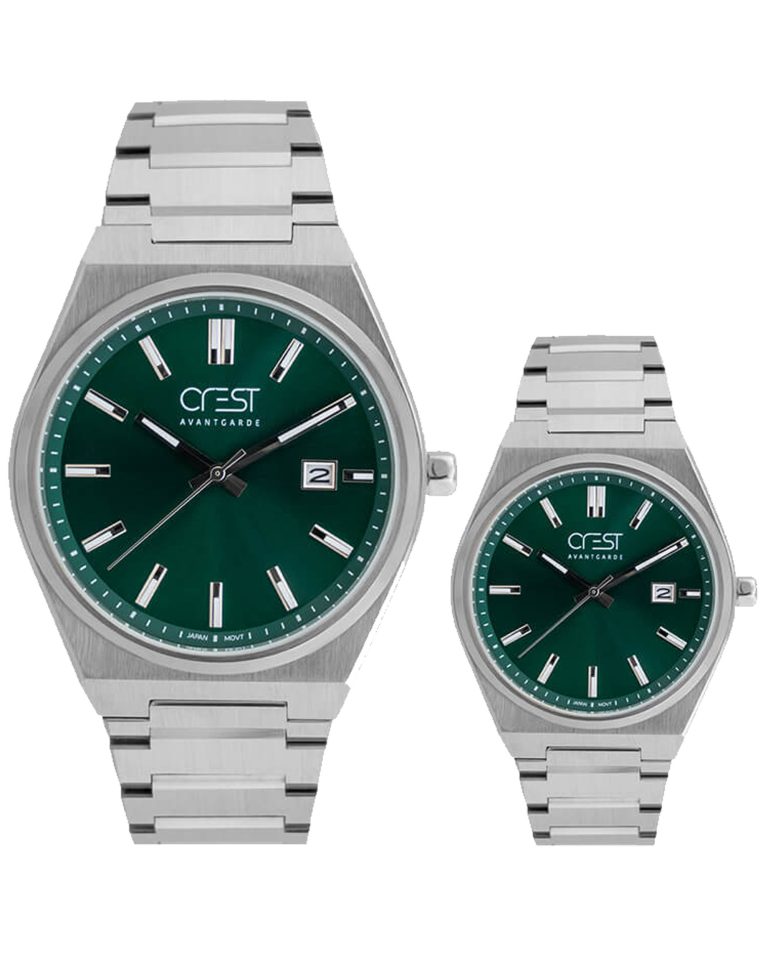 ساعت مچی ست کرست صفحه سبز CREST 6248-4 6247-4