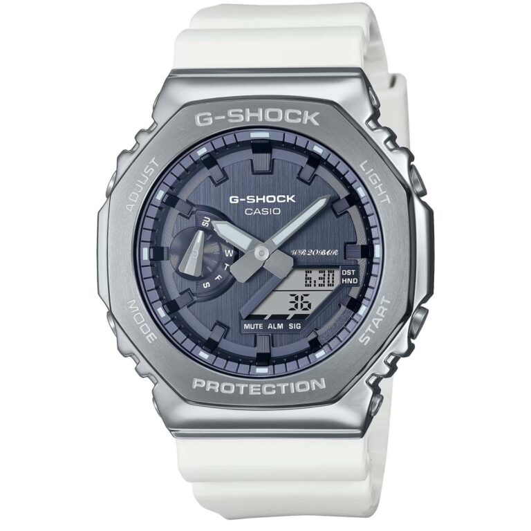 ساعت مچی مردانه کاسیو جیشاک سفید CASIO G-SHOCK GM-2100WS-7A