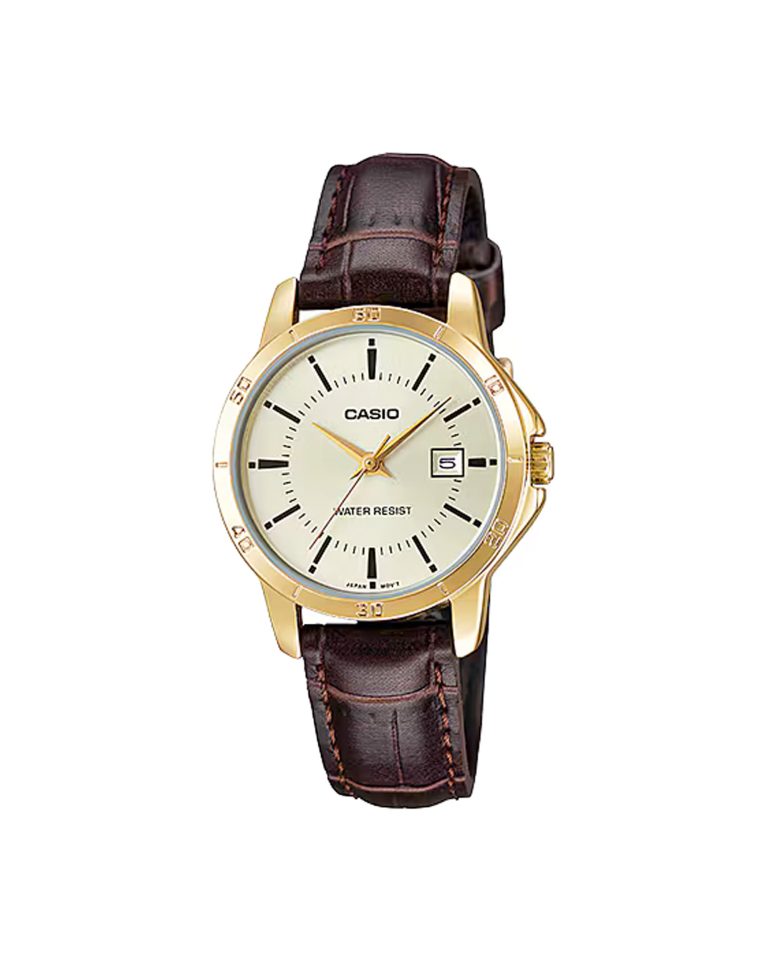 ساعت مچی زنانه کاسیو بند چرمی CASIO LTP-V004GL-9A