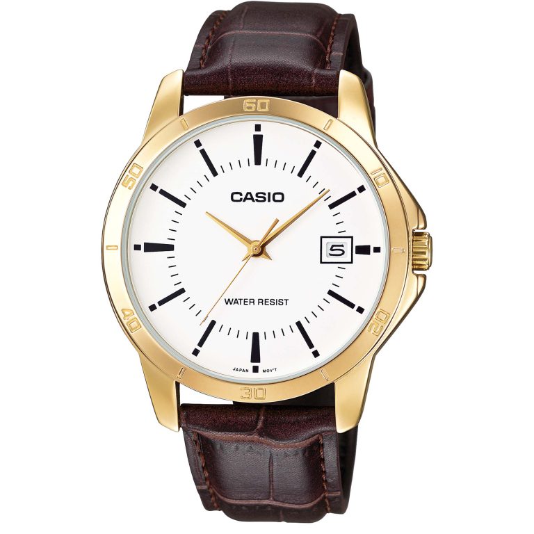 ساعت مچی مردانه کاسیو جنرال بند چرمی CASIO MTP-V004GL-7A