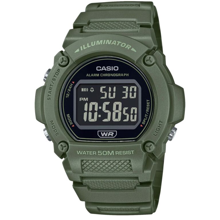 ساعت مچی مردانه کاسیو سبز CASIO W-219HC-3BV