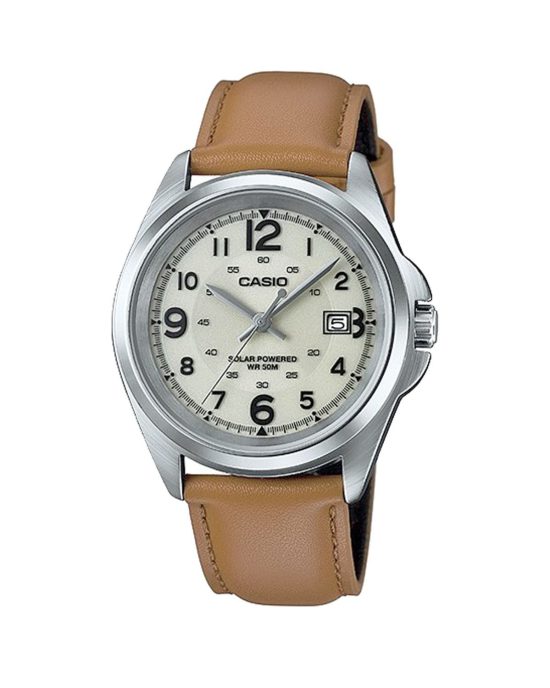 ساعت مچی مردانه کاسیو سولار بند چرمی CASIO MTP-S101L-9BVDF