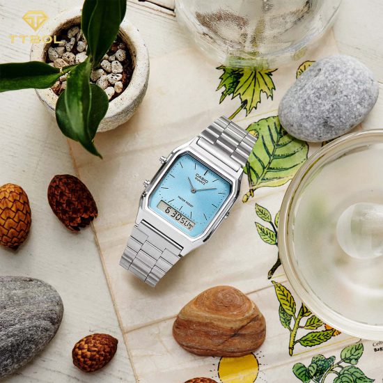 ساعت مچی مردانه کاسیو قدیمی CASIO AQ-230A-2A1MQY