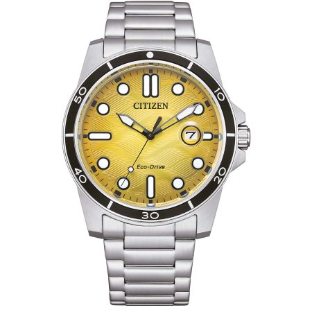 ساعت مچی مردانه سیتیزن صفحه زرد CITIZEN AW1816-89X