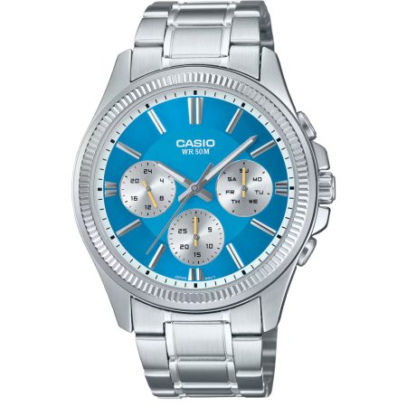 ساعت مچی مردانه کاسیو صفحه آبی CASIO MTP-1375D-2A2V