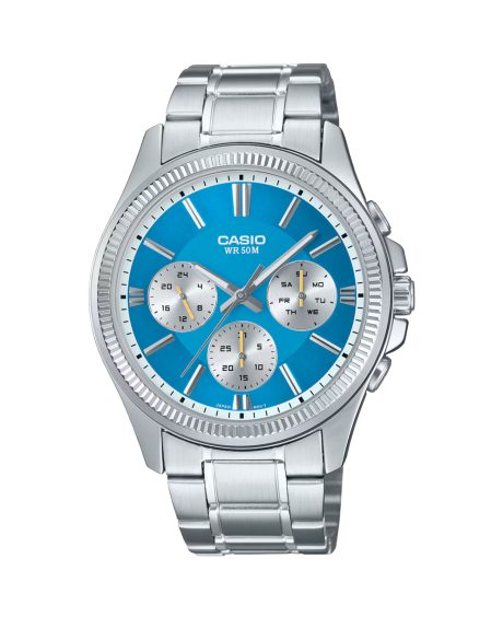 ساعت مچی مردانه کاسیو صفحه آبی CASIO MTP-1375D-2A2V